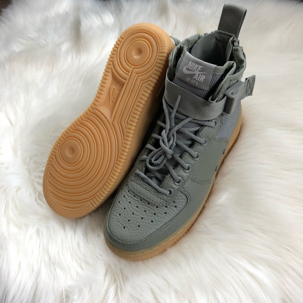 Brand New Nike Air Force 1 SF Mid Olive + Gum - Picture 6 of 8